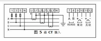 电流互感器（CT）接入式接线图