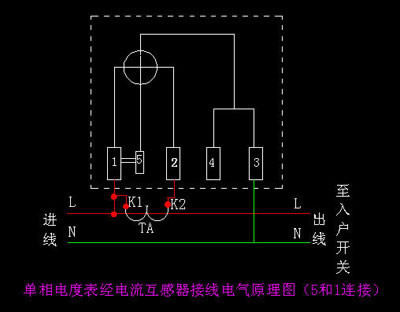 单相电表怎么接线