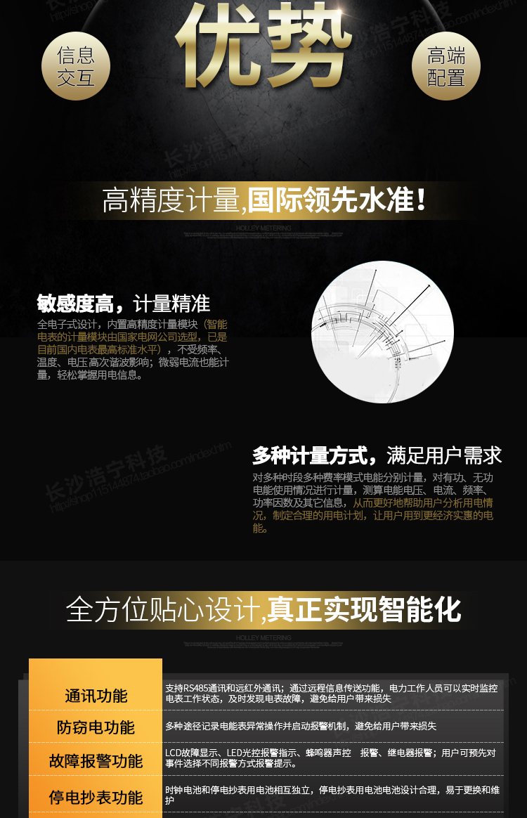 杭州华立DTZY545 0.5S级、1级三相四线远程费控智能电能表