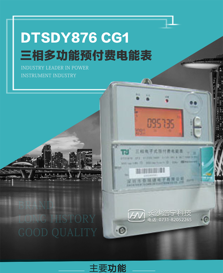 深圳泰瑞捷DTSDY876 CG1型三相多功能预付费电能表