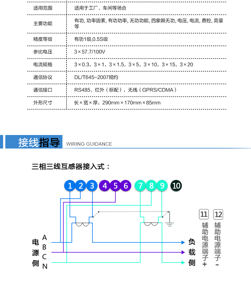 江苏林洋DSZY71-G三相三线费控智能电能表(无线)