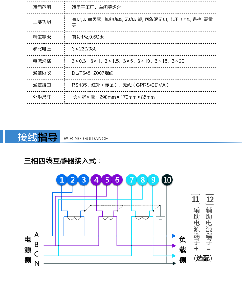 江苏林洋DTZY71-G三相四线费控智能电能表（无线）