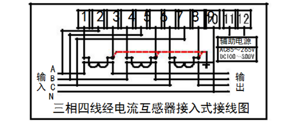 杭州华立DTZY545C三相四线本地费控智能电能表加互感器怎么接线？