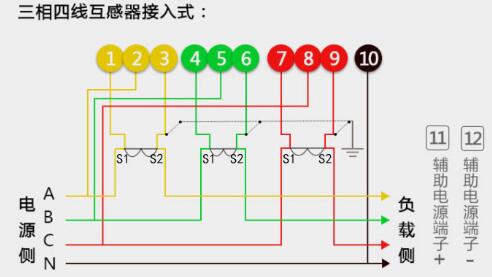 三相四线电表接线图