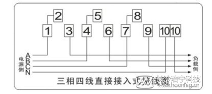 三相直通电表的接法