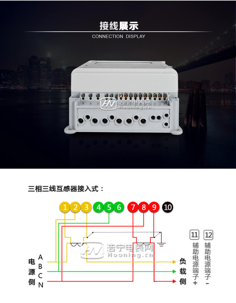 河南许继DSZ566 0.5S级三相三线多功能智能电能表